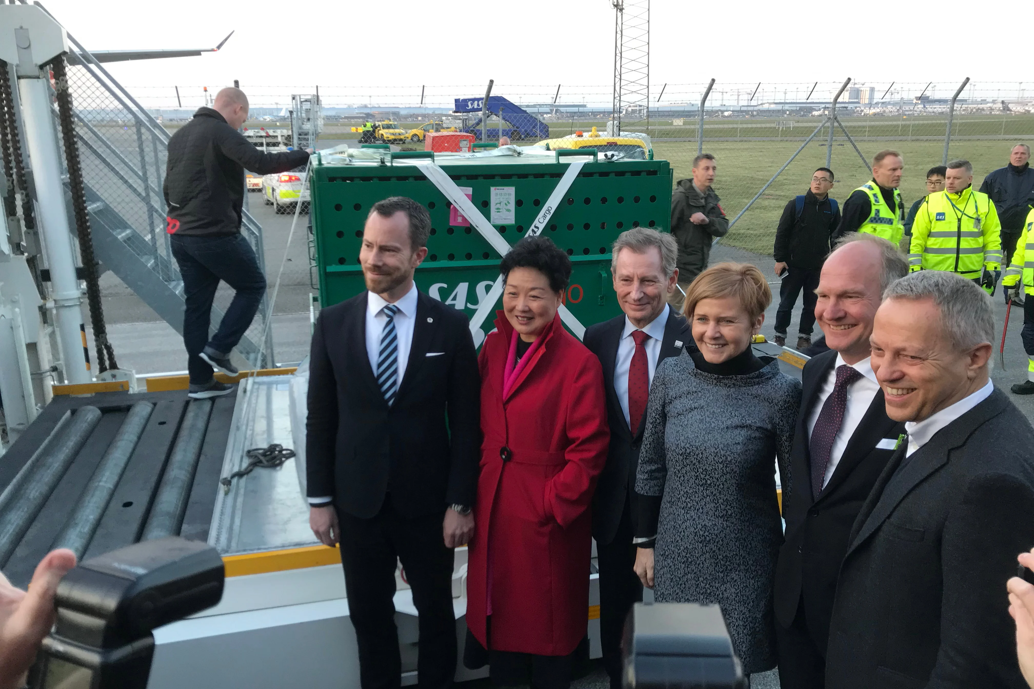 Arrival of Mao Sun &amp; Xing Er in Denmark