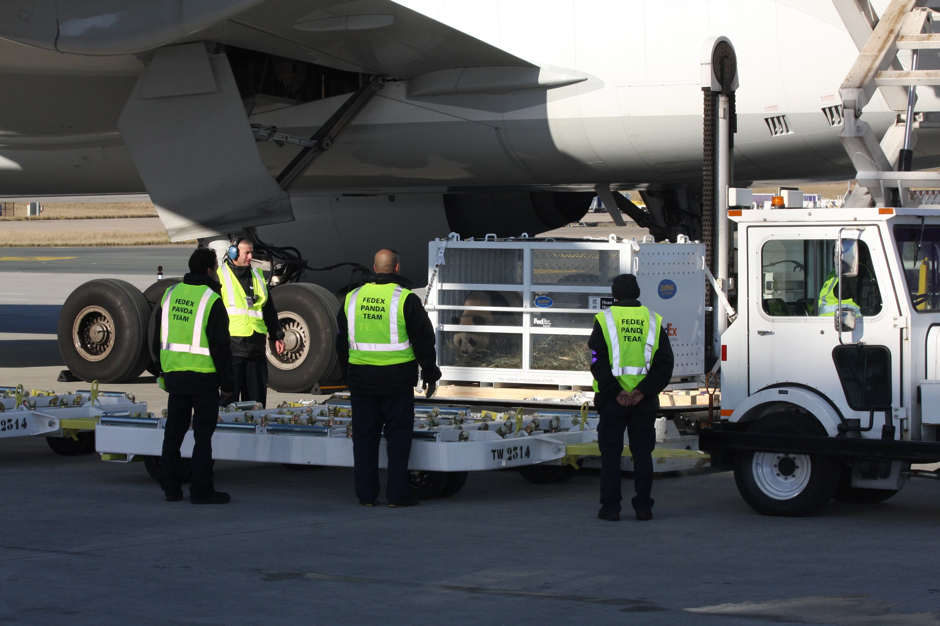 Huan Huan &amp; Yuan Zi arrive in France