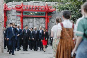 Chinese President Xi Jinping and Russian President Vladimir Putin attend opening ceremony